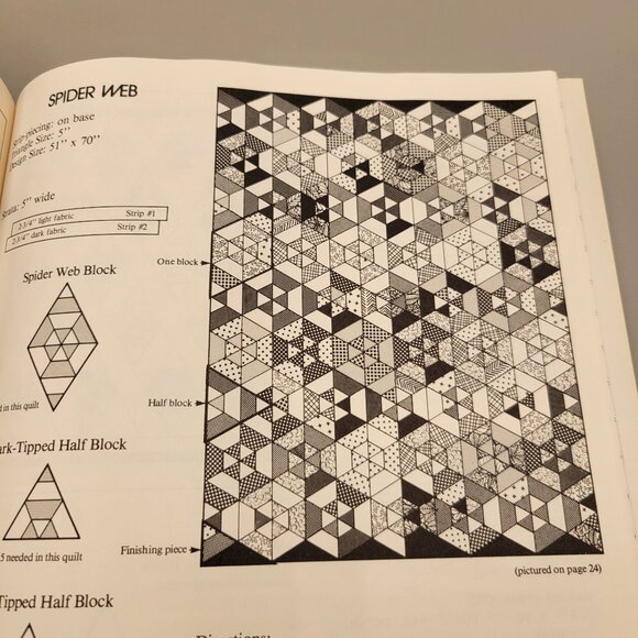 Equilateral Triangle Patchwork Quilt Pattern Book 11 Patterns Sara Nephew - Picture 6 of 7